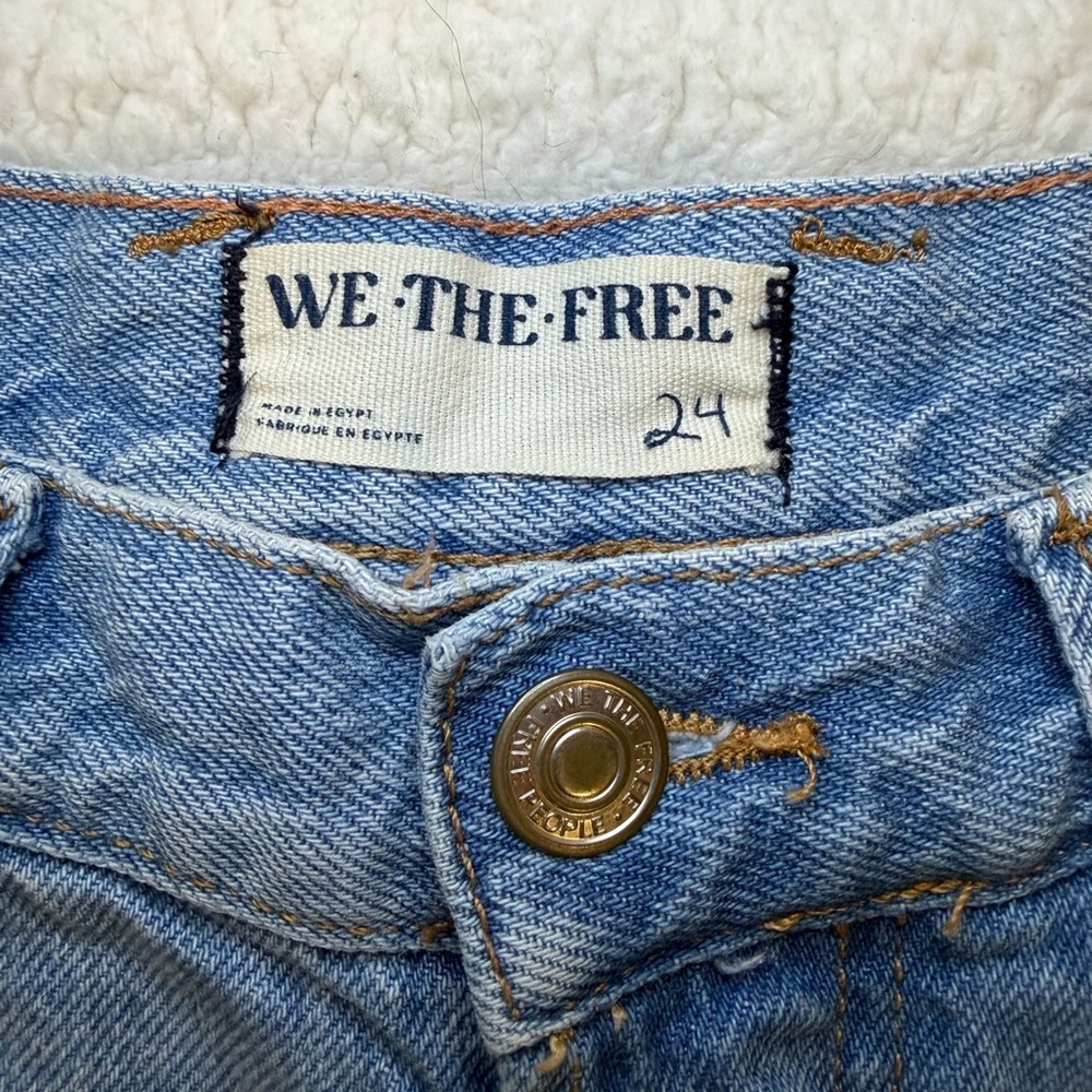 We The Free Light Blue Ripped Jean Shorts - Picture 3 of 3